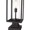Z-Lite Dunbroch 1 Light Outdoor Pier Mounted Fixture, Black & Clear 584PHMS-SQPM-BK - alternate 6